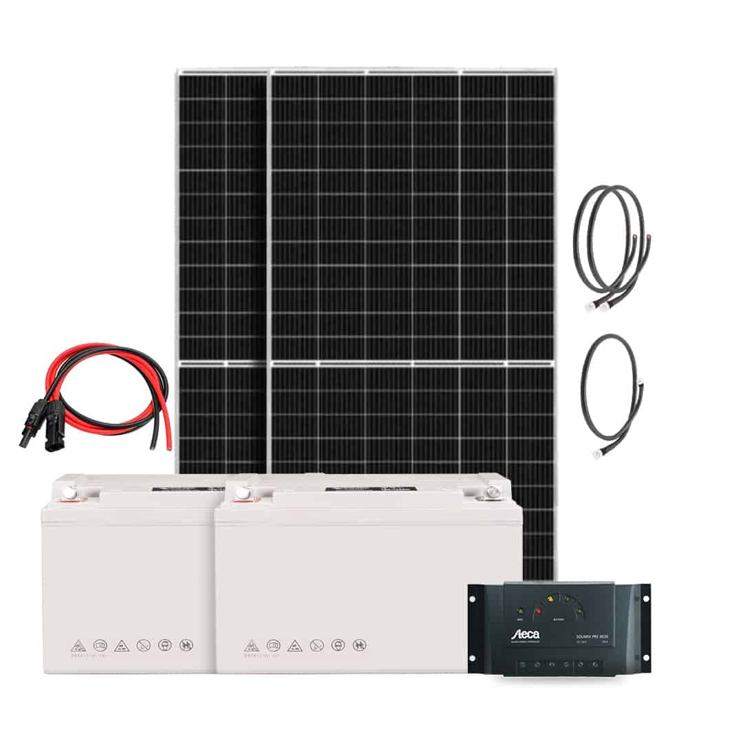 Kit solaire Autonome – 900Wc/ 24V/ 6.000Wh Stockés