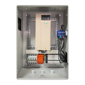 Coffret de transformation et protection DC/AC Pompage solaire Triphasé 380V 7.5Kw (Compatible Pompe Triphasé 380V Jusqu’à 10Chevaux)