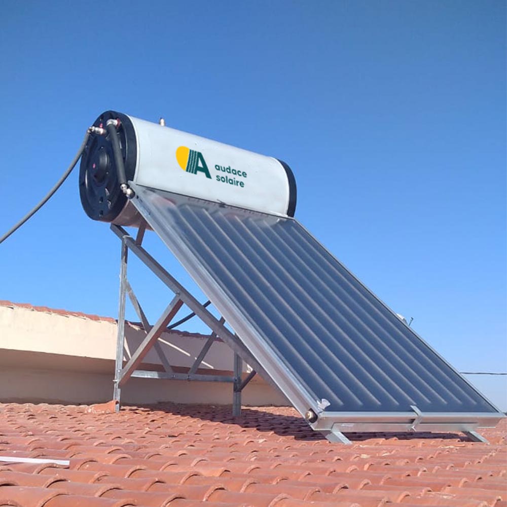 Chauffe-eau solaire Thermosiphon 1 capteur + ballon 150 litres circuits fermés Audace Solaire 3personnes Max