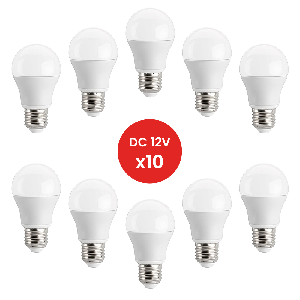10 X Ampoule E27 LED 6W DC 12V