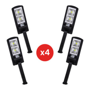 4 X Lampe solaire à LED 120 W Avec détecteur de mouvement