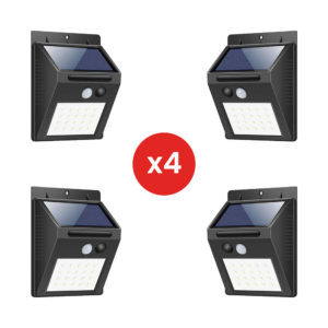 4 X Objet solaire extérieure 20 led avec détecteur de mouvement