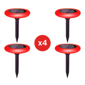 4 x Lampe solaire de jardin LED 7 Couleur