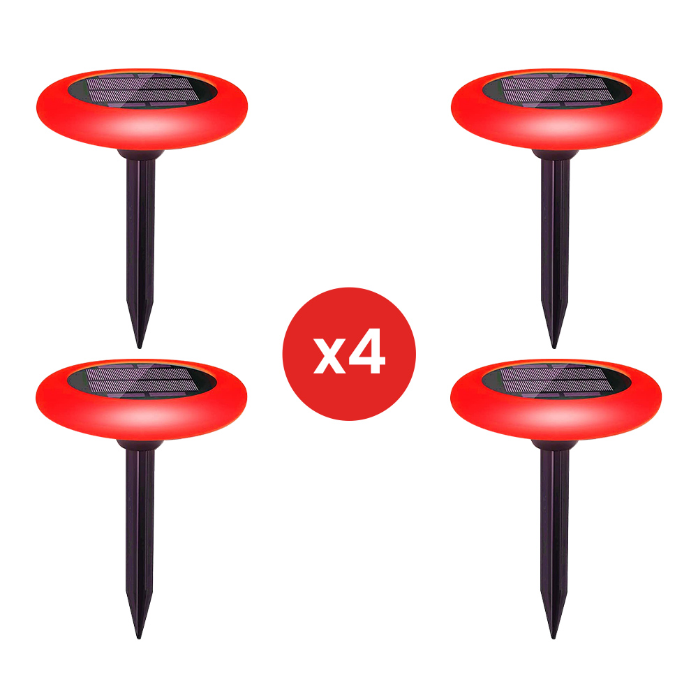 4 x Lampe solaire de jardin LED 7 Couleur