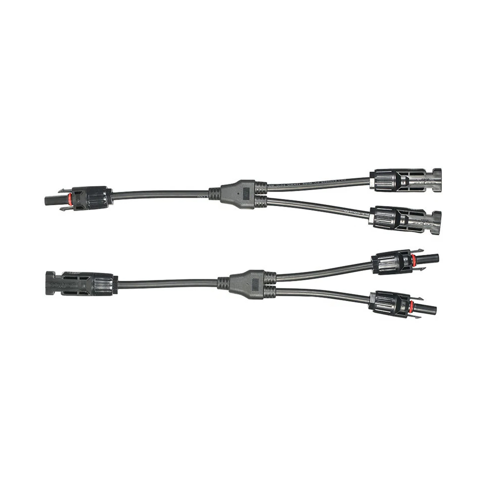 2x Paire de connecteurs de câble d’adaptateur de panneau solaire de connecteur de branche Y MC4