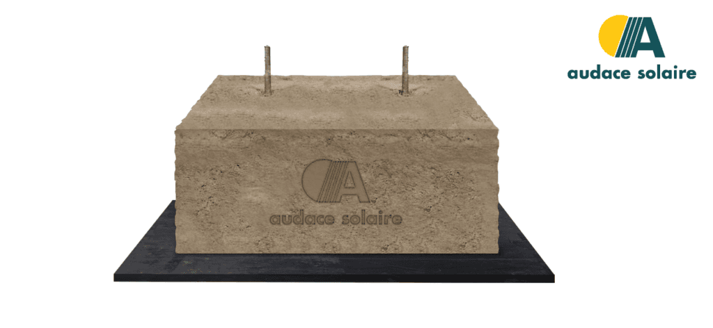 cover Socle en béton pour fixation panneaux solaires