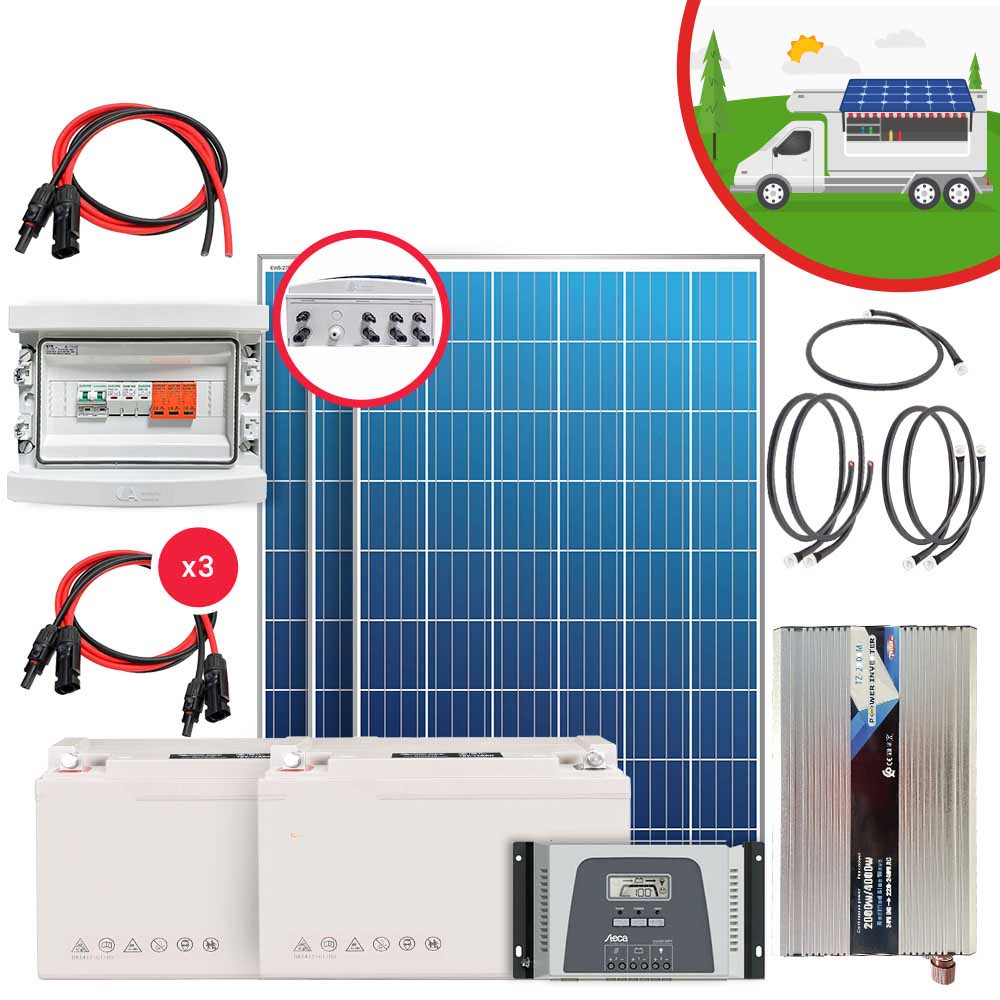 Kit solaire Food Truck LARGE 24-220V/ 2Kw/ 400Ah