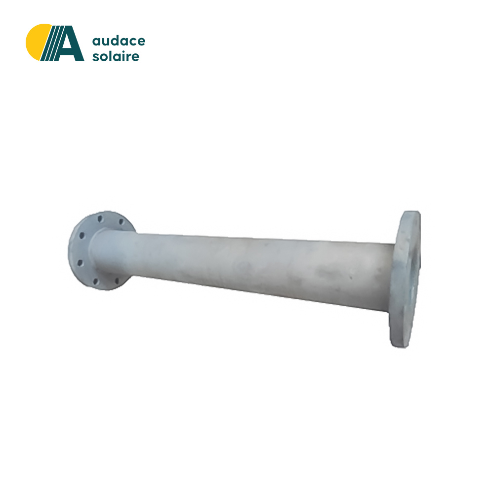 Tube à Bride Soudé Galvanisé NU 2.5Mètres 3&Prime; ½ Pouce