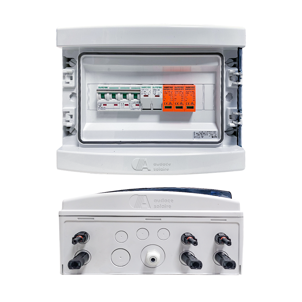 Coffret ralonge de protection DC pompage solaire 1000V – 2 String