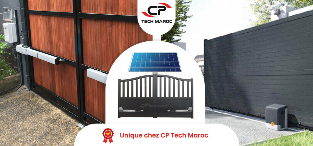 kits motorisation portail cover Kit Solaire Porte Automatique Battante ou Coulissante