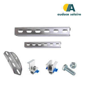Kit Rail Perforé Acier Galvanisé + Accessoires (Personnalisable)