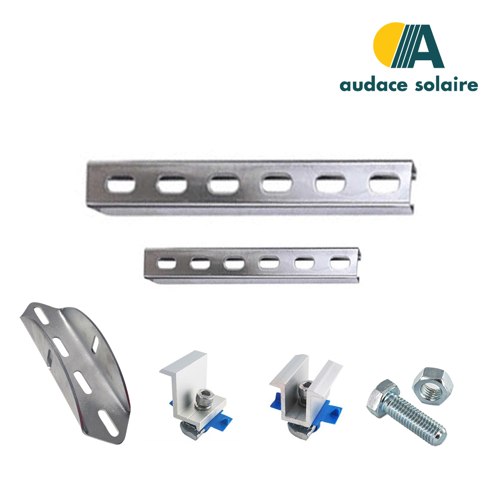 Kit Rail Perforé Acier Galvanisé + Accessoires (Personnalisable)