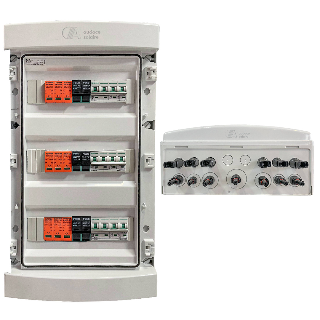 Coffret de protection DC photovoltaïque 1000V – 3 MPPT (Pour Onduleur On-grid)
