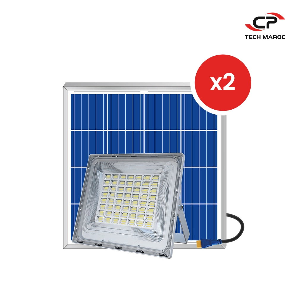 2 x Projecteur solaire Blue Carbon – Wawa Light 5.0 – 3.000 Lumen (300W)